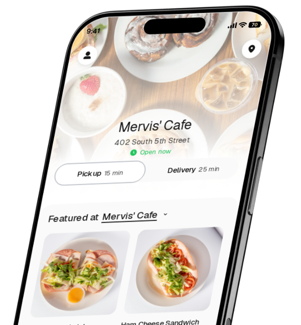 Mervis' Cafe app preview