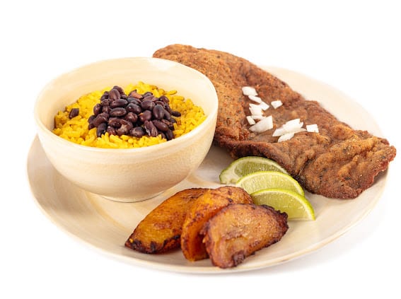 Breaded Cuban Beef Steak.