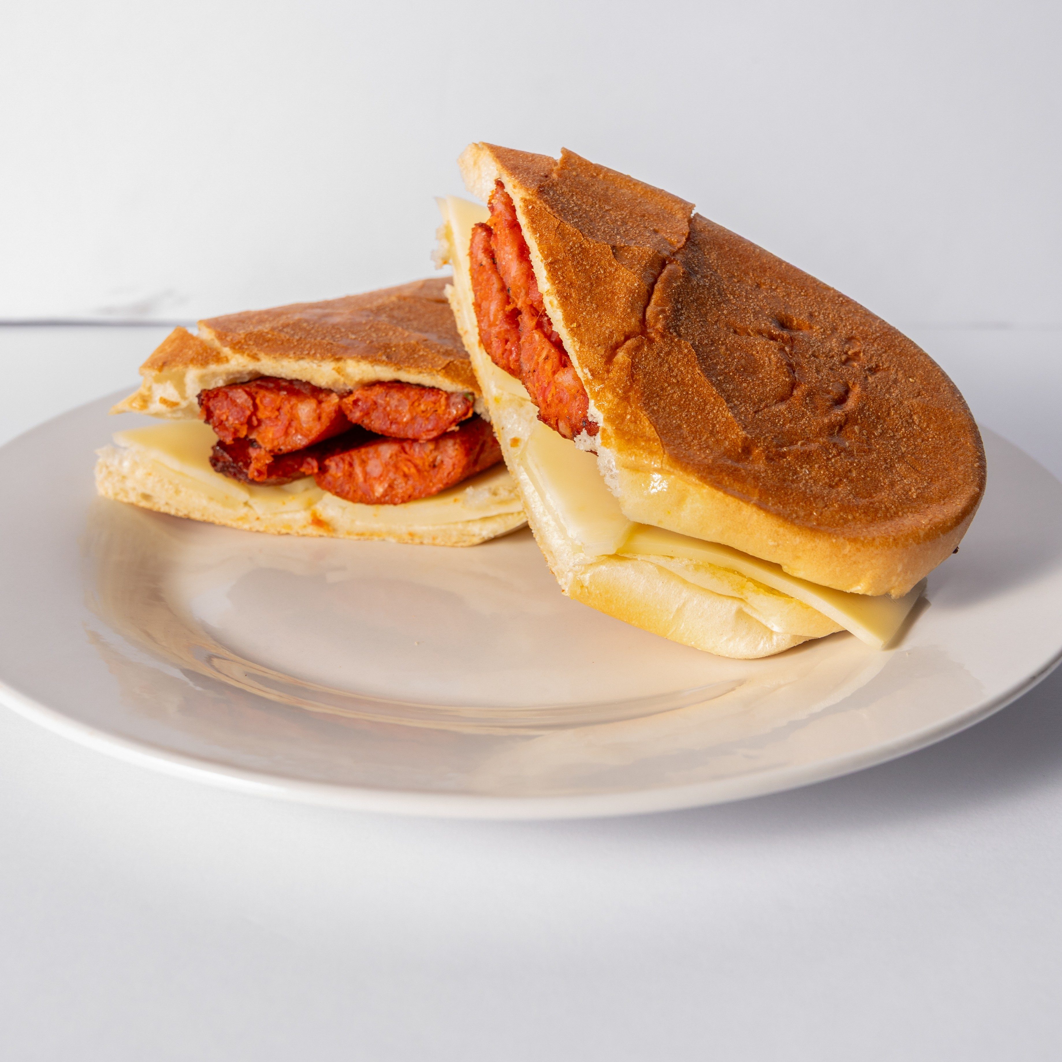 Chorizo and Swiss Cheese Sub.